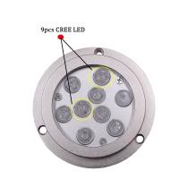 luz 12V IP68 do barco do diodo emissor de luz de 27w RGB Bluetooth, luzes subaquáticas marinhas