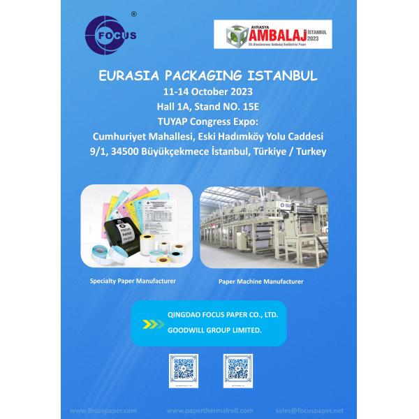 Focus Brand 100% Virgin Wood Pulp Thermal Paper Jumbo Roll Width 762-1270mm