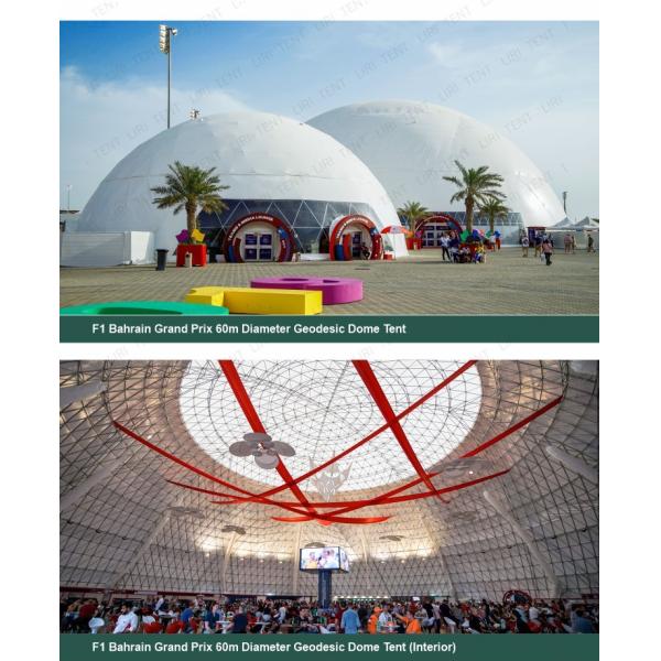 25m Outdoor Round Commercial Geodesic Dome Tents Spherical Show Canopy For Event