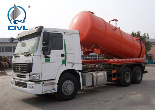 LHD / RHD 6x4 10 Wheels Vacuum Truck / 20 CBM Sewage Pumping Trucks HOWO 336hp Engine Sewage Suction Truck