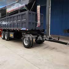 Farm Trailer 3-Axles Hydraulic Rear Dump Draw Bar Full Trailer