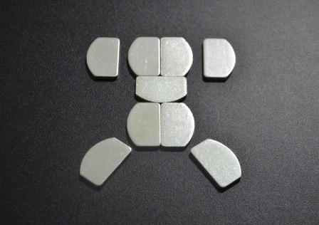 AgCu Silver Plated Copper Contacts, Powder Metallurgy Materials Contact Tips