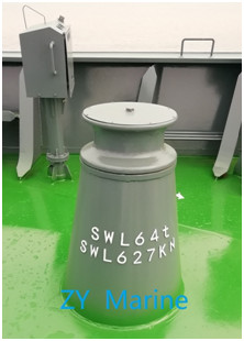 Single-Roller Pedestal Fairlead with Cleat | Ship Mooring and Towing Line Guide (CB/T 436 Type B)