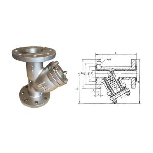 DN200 Stainless Steel Y Strainer Valve Flanged Ended Filter with 40Mesh PN16 RF