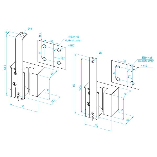 Engrenagem progressiva da segurança do elevador de Paranomic com peças sobresselentes do elevador