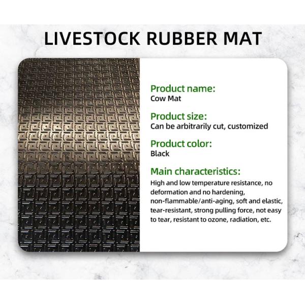 Anti Fatigue Horse Rubber Stall Mats For Dairy Cow Walking Holding Milking Areas