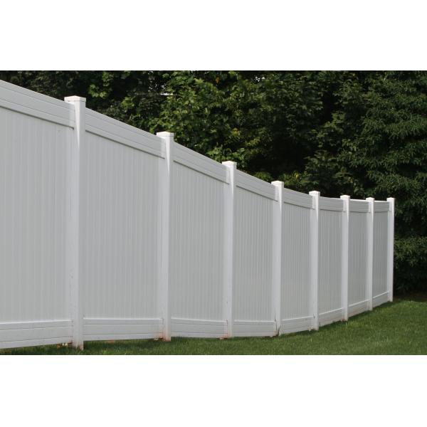 Белый ПВХ ограждение 6ftHx8ftW Винил