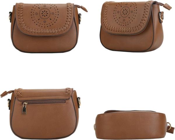 KKXIU Crossbody Bags for Women Hollow Purses with Adjustable Strap