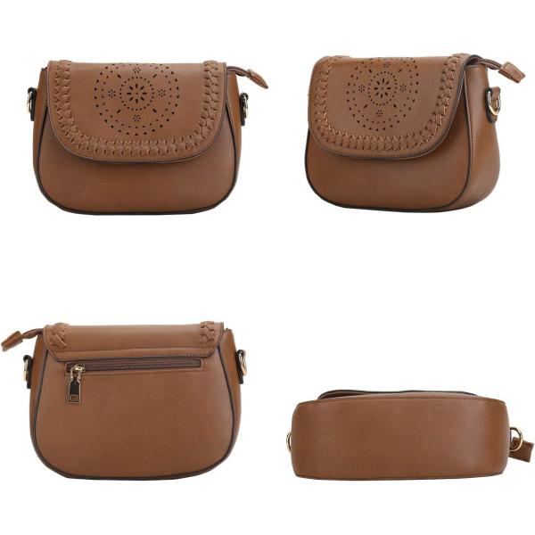 KKXIU Crossbody Bags for Women Hollow Purses with Adjustable Strap