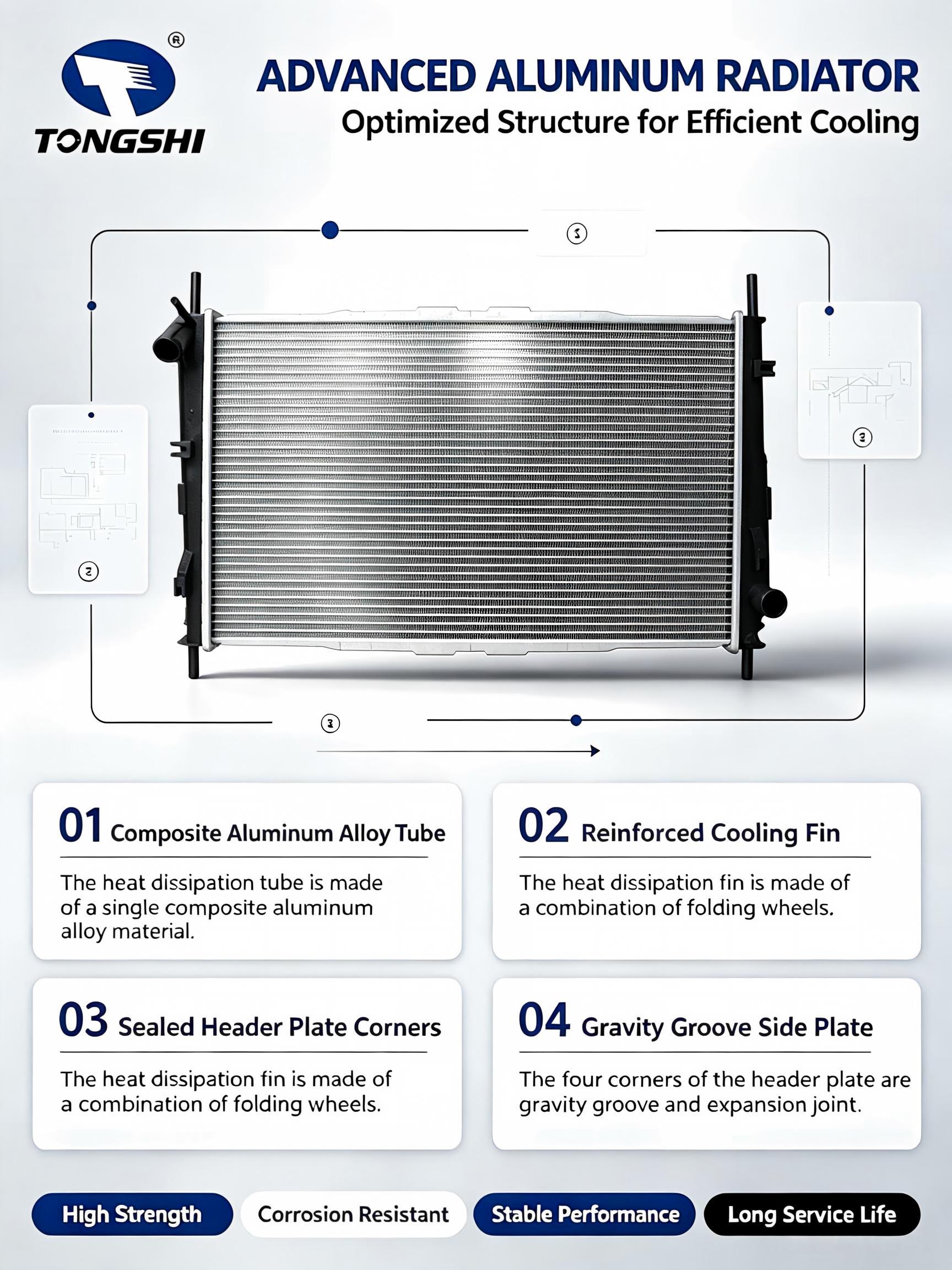 Car Radiator for Ford Mondeo 2.0 2003- MT