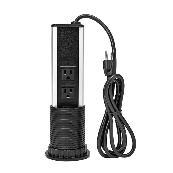 US Pop Up Worktop Socket Silver Color Household Office Furniture USB Ports