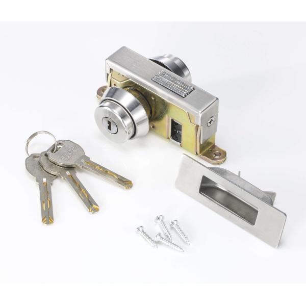 Двухцилиндровая алюминиевая рама стеклянная дверная блокировка SUS304 Цилиндровая крышка