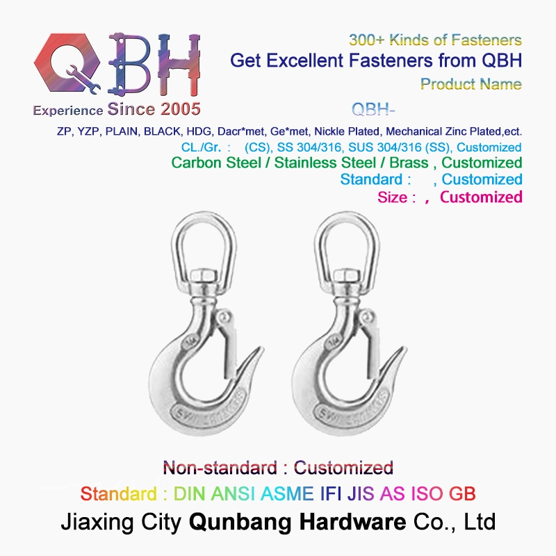 Тип крюк шарнирного соединения нержавеющей стали 304 груза выскальзывания глаза поднимаясь с защелкой безопасности