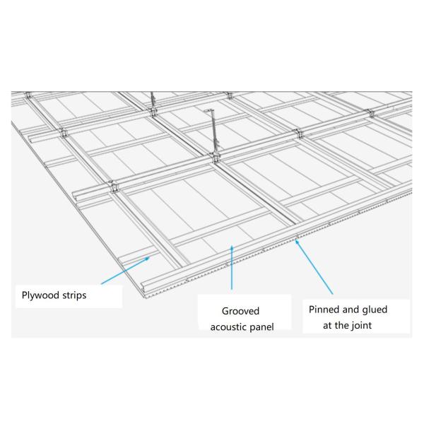 28/4mm Soundproofing Grooved Acoustic Panel Interior Decoration Ceiling Board