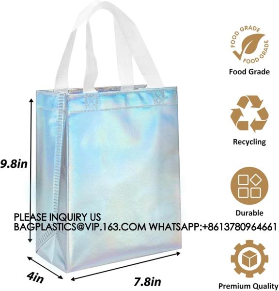 Colorful Gift Bags With Tissues – 9PCS Reusable Gift Bags Medium Size - Perfect As Goodie Bags, Birthday Gift Bag