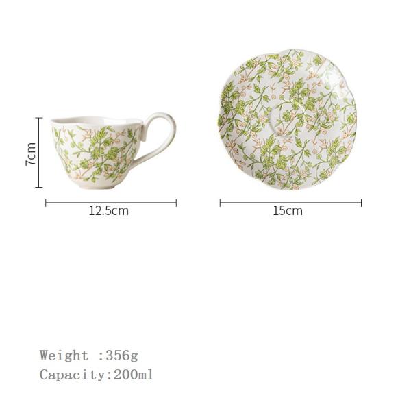 Elegant Porcelain Espresso Cup And Saucer Set Ceramic Mug And Saucer Sustainable 150ml 750ml