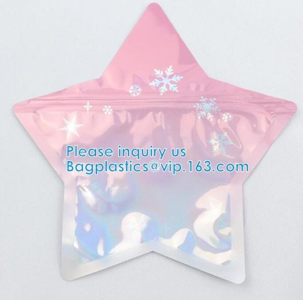 Irregular Packing Eco-Friendly Food Grade Aluminum Foil PE Material Juicy Bag Custom Shape Zipper Pouch