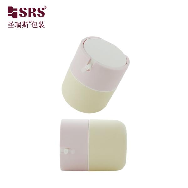 PA001 50 ml Injection mignonne Bouteille nue personnalisée avec bouchon rose Bouteille de pompe sans air de luxe pour la personnalisation de la lotion pour le visage