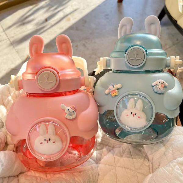 Custom Color Options Portable Cuddle Rabbit Water Bottle Attractive Styles Kids