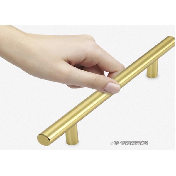 Corrosionproof Stainless Steel Kitchen Cabinet Handles , Gold T Bar Kitchen Handles