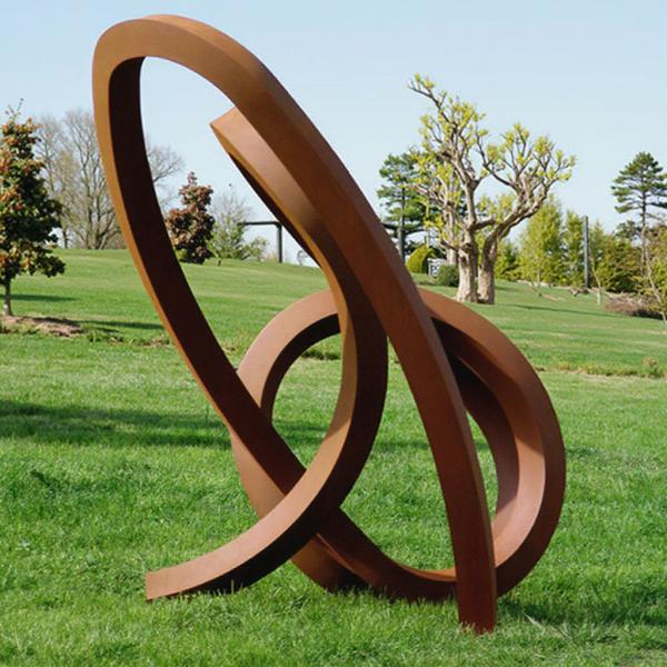 Rusty Weathering Seel Abstract Metal Garden Art Outdoor Sculpture