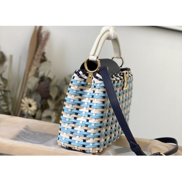 Rattan Weaving Handmade Crossbody Bag , Red Handmade Rattan Bag