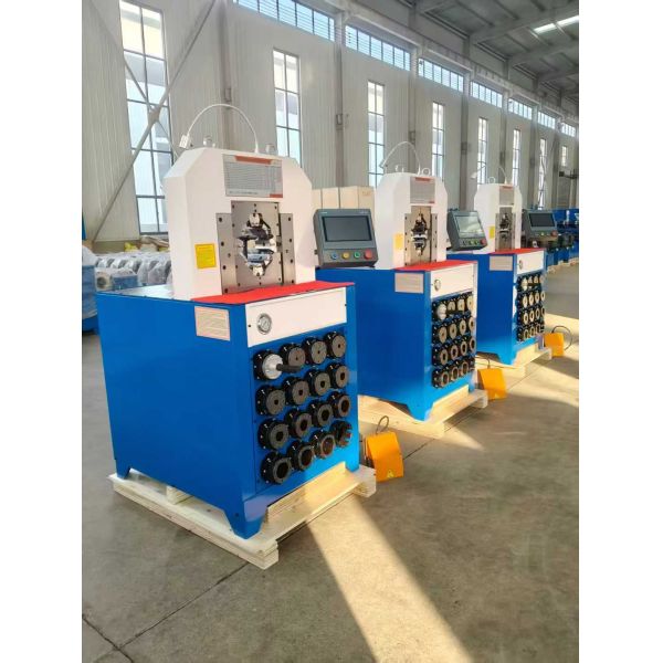 3 Inch Super Thickness Model 220v/380v Hydraulic Hose Crimping Machine PLC/botton Control System And 6-76mm Crimping Range 15 Dies For Hydraulic Applications