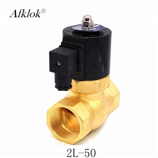 Brass Control Valve 2 inch Steam Solenoid Valve 24V DC for Hot Water