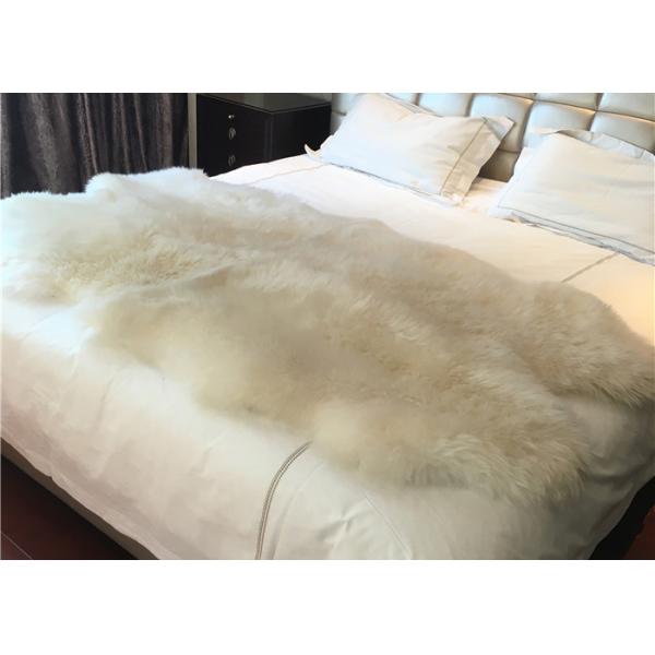 Квадрацикл ковра овчины Новой Зеландии шерстей реального половика овчины естественный белый длинный