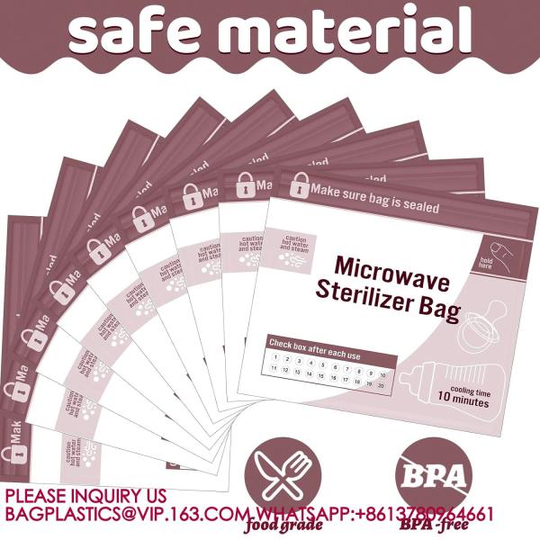 Microwave Baby Bottle Sterilizer Bags Steam Sterilizing Bags Baby Bottles Baby Bottles