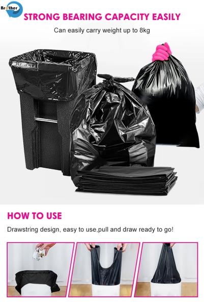 Heavy Duty Compostable Biodegradable Garbage Bag with Printing