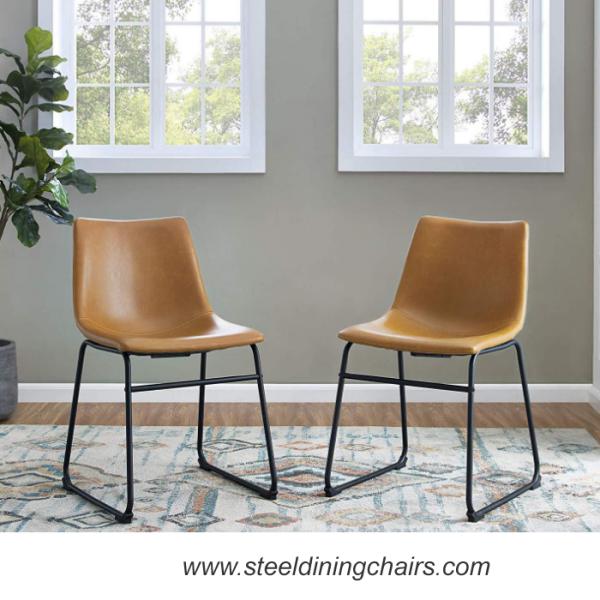 Writing Matte Black 79cm 46cm Steel Frame Dining Chairs Metal Legs