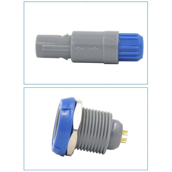 Fast Plugging Self-Locking Aviation Plug 6-Pin Socket Male Female Gray Blue China
