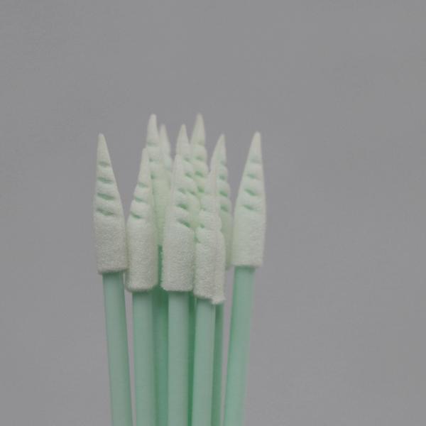 Dust Free PP Stick Cleanroom Foam Swab Spiral Pointed Head