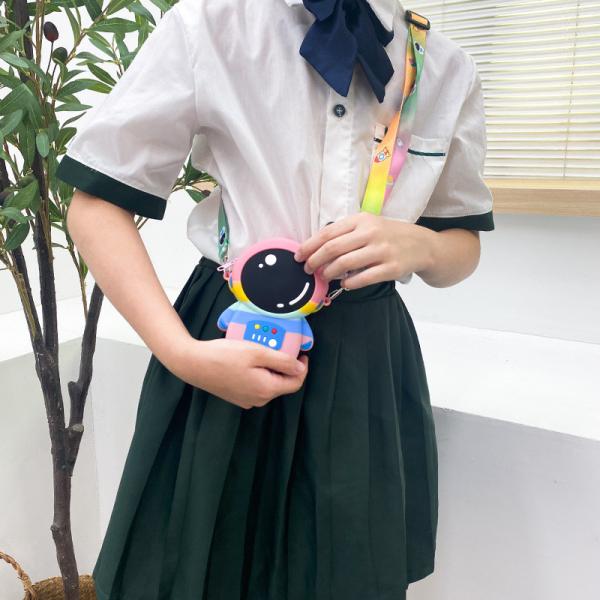 Астронавт Силиконовый карандаш Pouch Bpa Бесплатно для канцелярских принадлежностей Хранение школьных принадлежностей Карандаш Чехлы Мультфильмы Макияжный пакет для детей