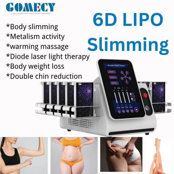 Non-invasive Fat Removal 6D Laser 532nm Laser  Cellulite Removal Body Slimming 635nm Red Light 6d Lipo Laser Machine