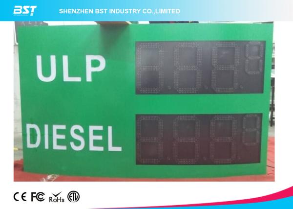 Brilho alto sinal conduzido exterior Lightbox do preço da gasolina de 18 polegadas