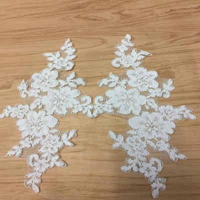 Jacquard Cord Eyelash  Lace Border  for Wedding Bridal Dress