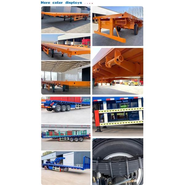 Grade Heavy Duty 3 Axle Low Flatbed Semi Trailer Chassis for Container Transport