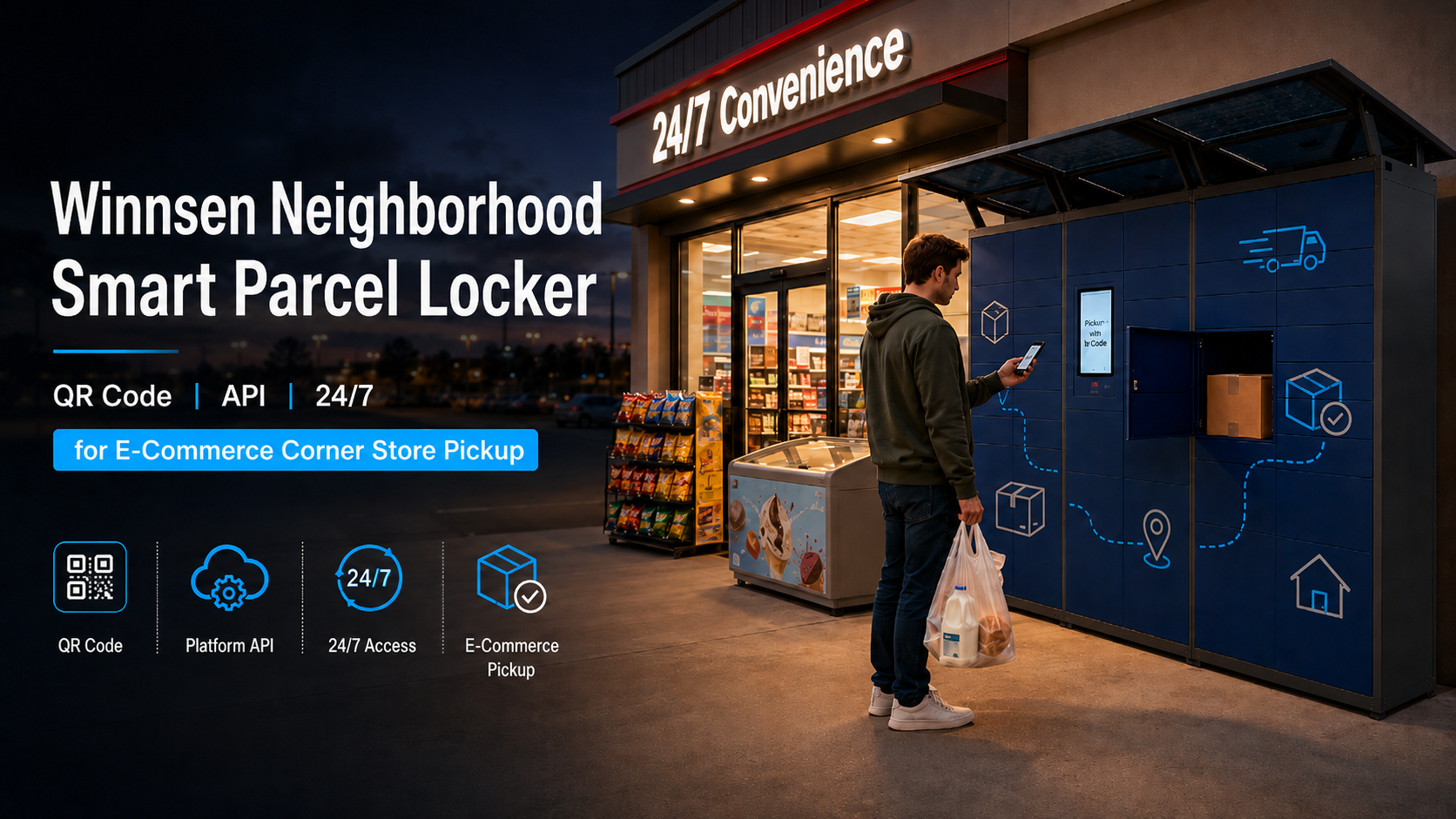 Winnsen Smart Parcel Locker with Cloud Remote Management, 15.6