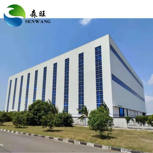 Industrial design style steel frame warehouse utilizing circular steel tube tie rod designed for support and industrial storage