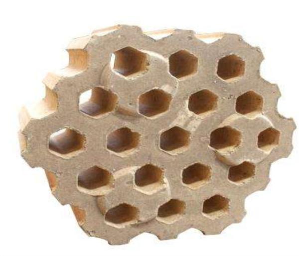 12 Holes Checker Fire Clay Bricks , Lattice Insulating Fire Brick For Hot Blast Stove