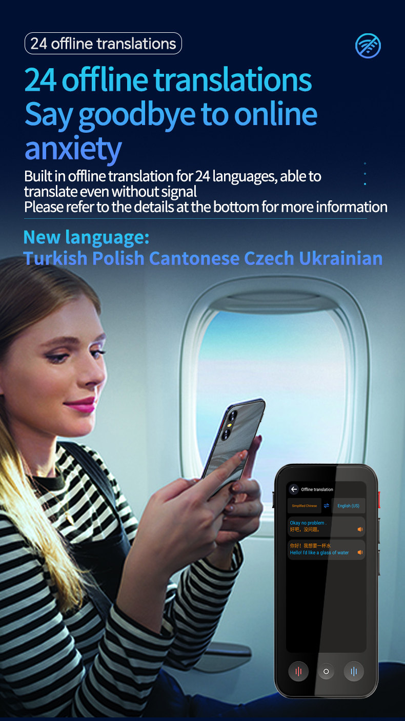 Real Time Voice Calling Translator 142 Languages Two Way Translation Device