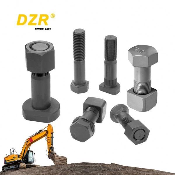 Norme ISO M15 40Cr haute résistance 12,9 boulons d'ancrage et écrous pour excavatrice