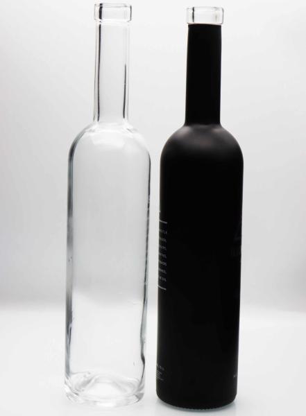 Impression de peinture de Flint Glass Bottle Full Coated de bouteille en verre de whiskey de vodka d'OEM