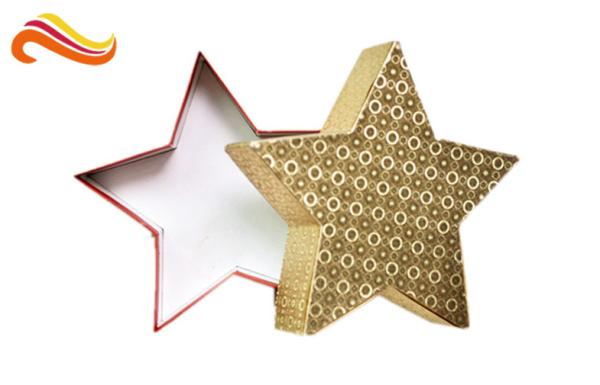 Polygon Rigid Board Luxury Gift boxes , Five Stars Candy Gift Boxes With Special Texture Paper Covering