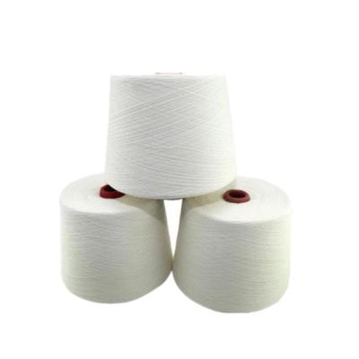 60/2 de fio girado do branco poliéster 100% cru brilhante no cone de papel