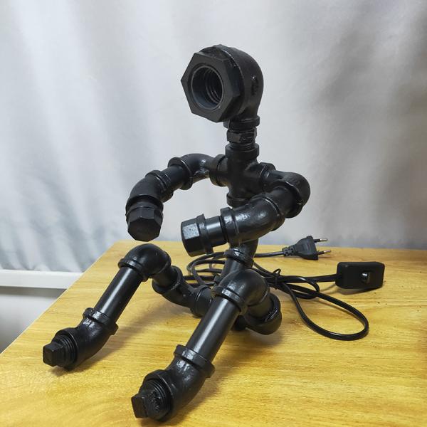 Vintage Table Lamps Retro Water Pipe Robot Desk Lamp Home Deco Industrial Lamp(WH-VTB-24)