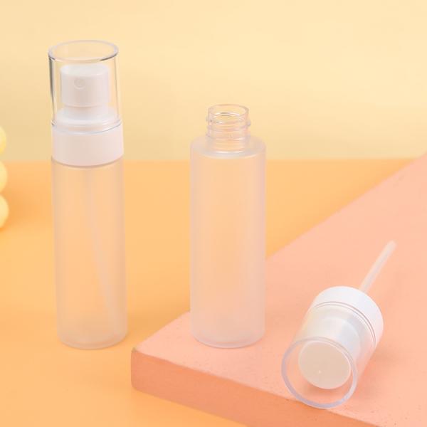 4oz 5oz 100ml PET Sanitizer Bottle Customize Color or Label Transparent Frosted Travel Perfume Spray Bottle for Cosmetic