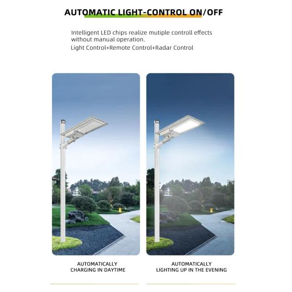 70Ra All In One Luz solar de calle 160lm/W Luz solar LED exterior 6V